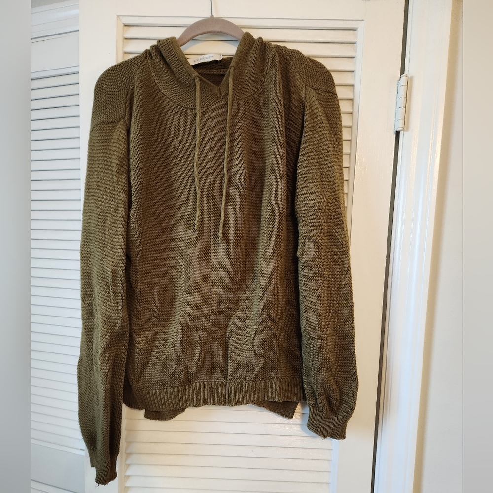 Stitches & Stripes Green Sweater long sleeve hooded